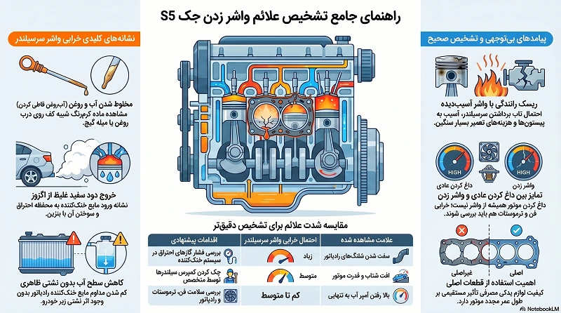 راهنمای جامع واشر زدن جک S5 راهنمای جامع واشر زدن جک S5