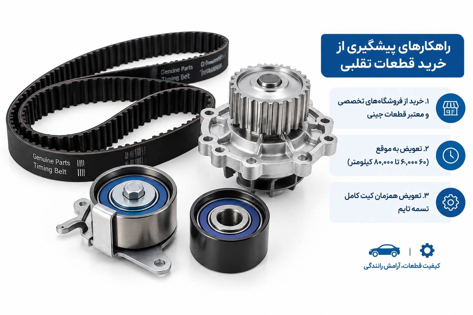 راهکار پیشگیری از خرید تسمه تایم تقلبی