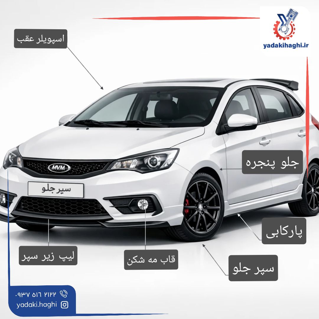 اجزای کیت بدنه 315